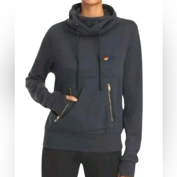 Aviator Nation Tops - Aviator Nation Ninja Long Sleeve Pullover Hoodie Sweatshirt Navy Blue Small